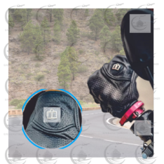 GUANTES CUERO ICON PURSUIT PERFORADO NEGRO.