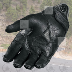 GUANTES CUERO ICON PURSUIT LISO NEGRO.